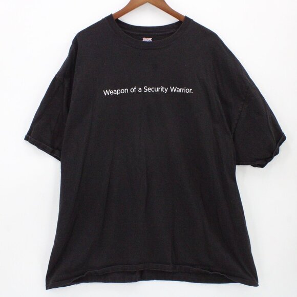 SPLUNK Shirt Men Black Short Sleeve Weapon Security Warrior Graphic Logo Sz 2XL - Picture 1 of 9